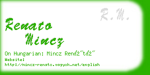 renato mincz business card